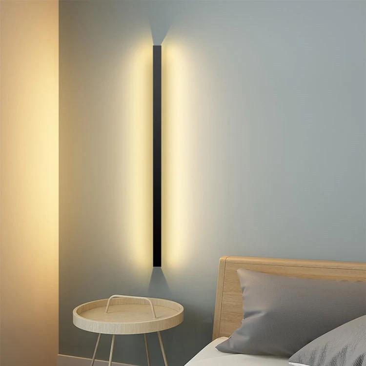 Aluminium Waterdichte Buitenwandlamp Lineair LED Strak Design Zwart Chroom Tuin Veranda Garage Sfeerlicht 40-240cm | Sansoti
