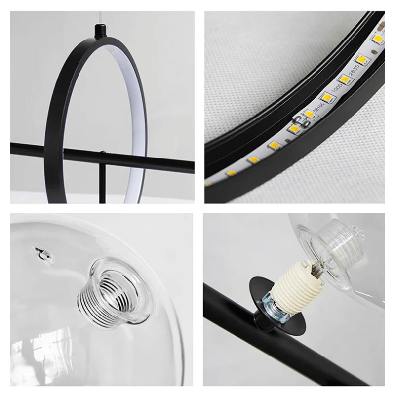 Glazen Hanglampen Lineair - Modern Gouden of Zwarte Hanglamp met 7 of 10 Lichtpunten - Inclusief G9 LED Lampen - Verstelbare Hoogte voor Keukeneiland Eettafel | Sansoti