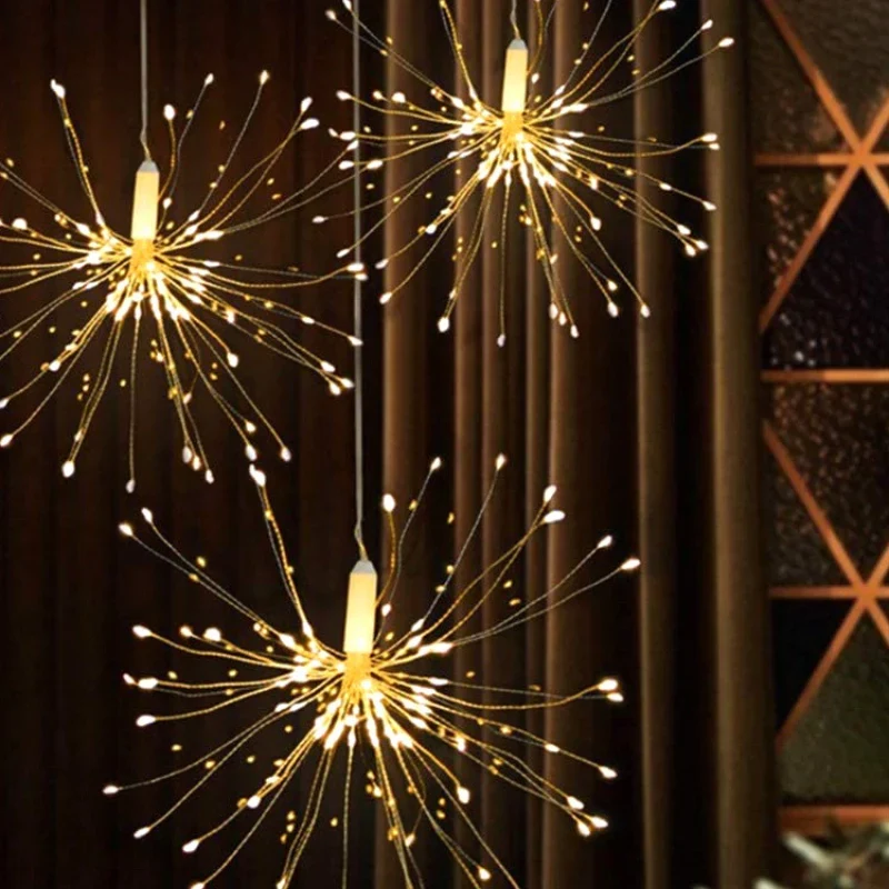 LED Vuurwerk Lichtsnoer met 40 Takken en 200 Lampjes voor Binnen en Buiten | Sansoti