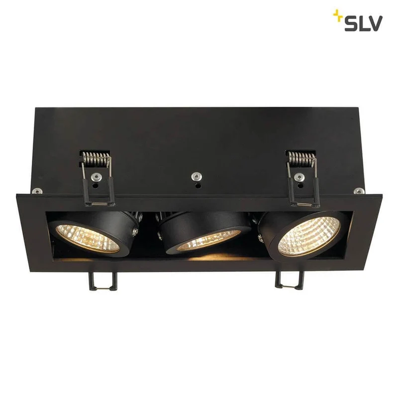Kadux LED Triple DL Set Schwarz 38° 3000K inkl. Treiber