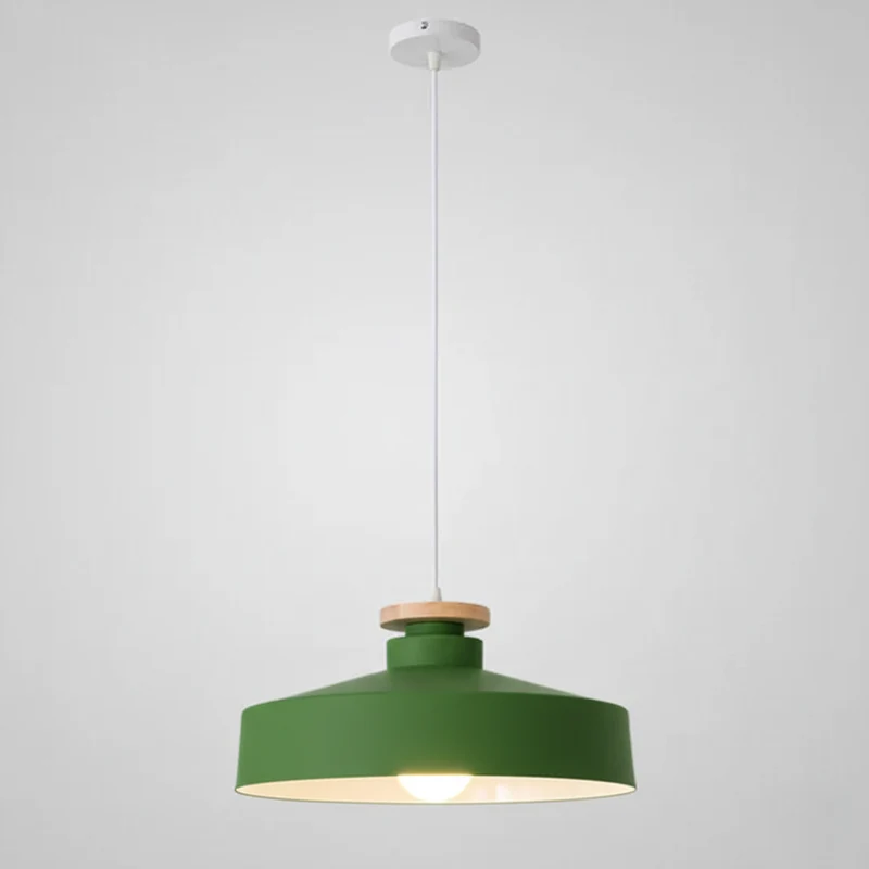 Hanglamp met Houten Kap en Aluminium Accent – Scandinavisch Design voor Eetkamer en Woonkamer | Sansoti