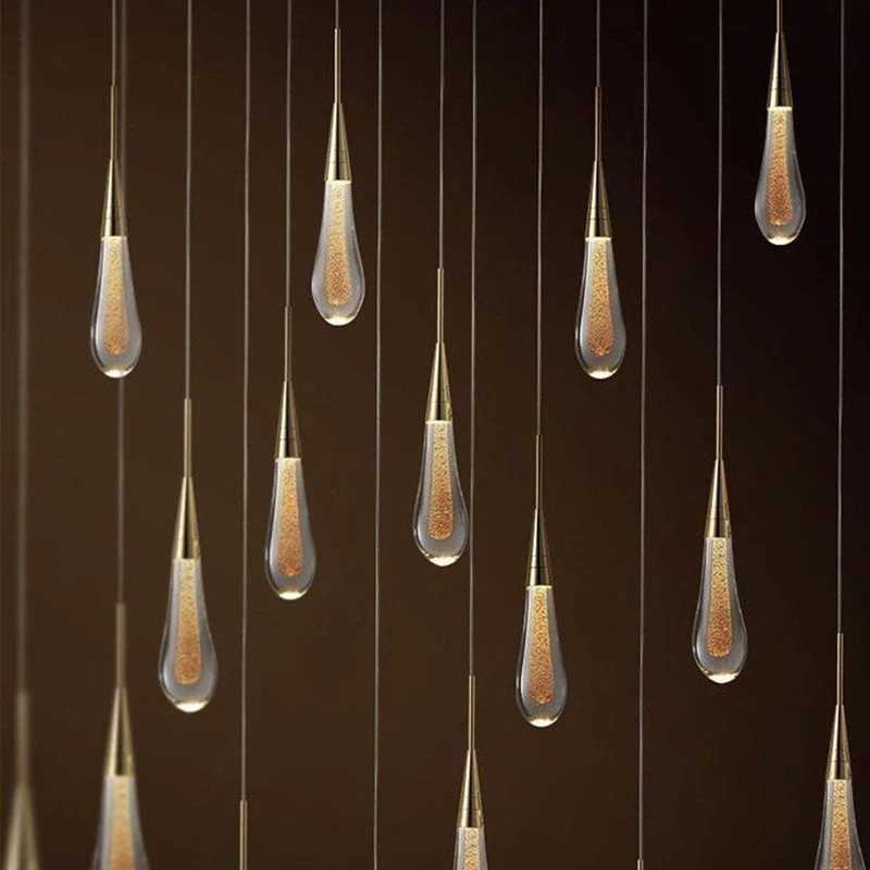 Glazen Hanglamp met Gouden Metalen Armatuur en Geïntegreerde LED-Verlichting – Scandinavisch Design voor Eetkamer, Woonkamer en Keuken | Sansoti