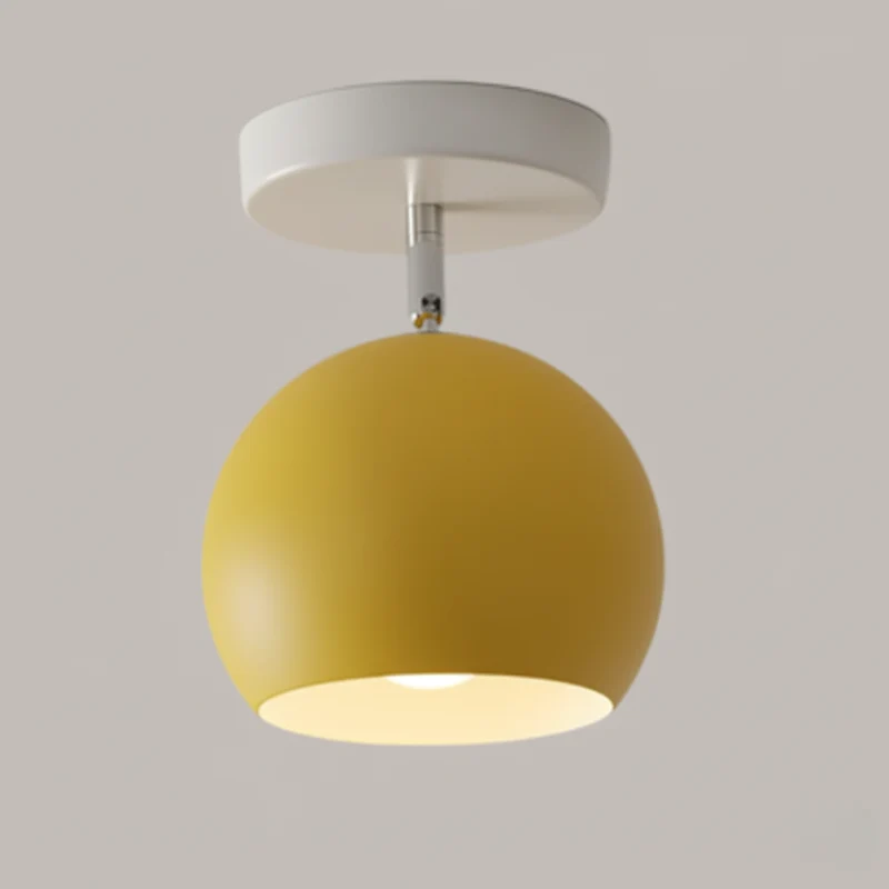 IJzeren Plafondlamp met Houtaccenten – Kleurrijk Design voor Gang en Woonkamer | Sansoti