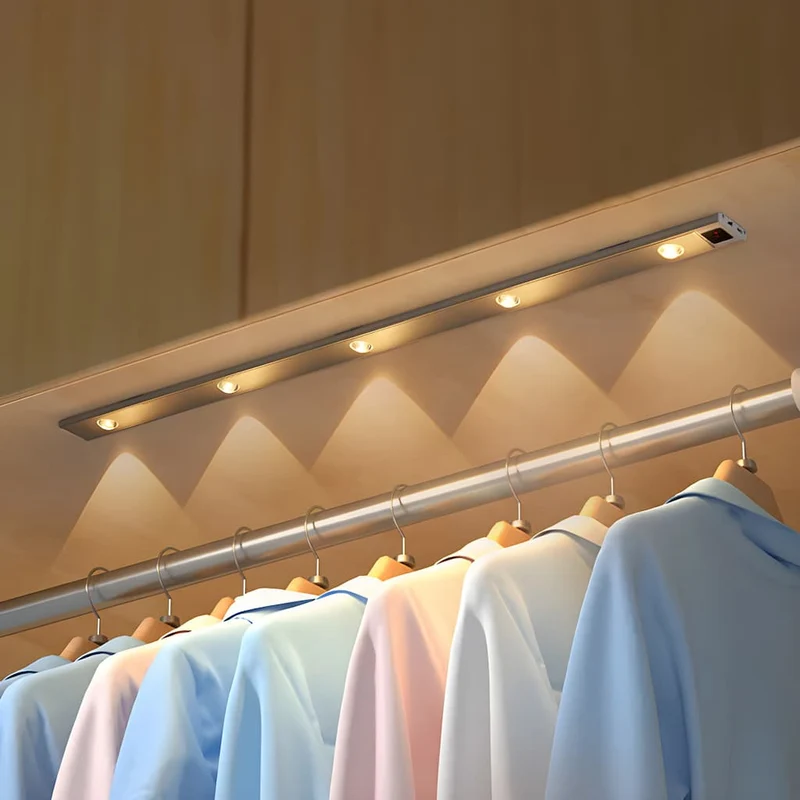 Draadloze LED-lamp met Bewegingssensor Oplaadbaar USB-C Dimbaar 3 Lichtkleuren Magnetische Installatie voor Gang Kast Slaapkamer Keuken tot 2 Maanden Gebruik | Sansoti