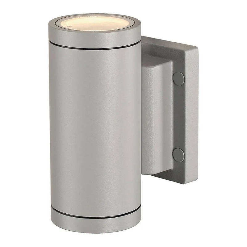New Myra Up & Down Wandleuchte silbergrau 2xGU10 max. 2x35W IP55