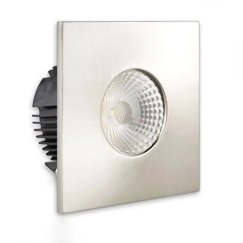 Cover für Einbaustrahler Sys-68 eckig Nickel-Matt
