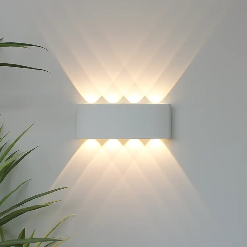 Wandlamp Modern Aluminium Zwart & Wit IP44 Warm Wit Innen & Buiten | Sansoti