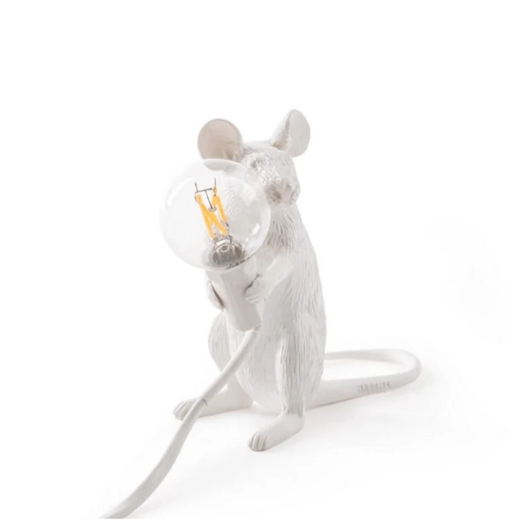 Decoratieve Muisvormige Tafellamp – Modern Design in Kunsthars – LED Verlichting voor Woonkamer, Slaapkamer & Kantoor | Sansoti
