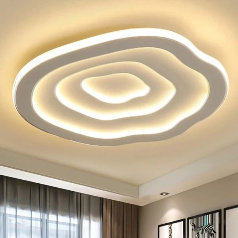 Moderne Ronde LED Plafondlamp met Golvend Reliëf – Scandinavische Sfeerverlichting voor Slaapkamer en Hal | Sansoti