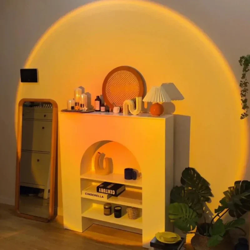 LED Sunset Lamp met 16 Kleurmodi en 360° Draaibare Kop voor Sfeerverlichting | Sansoti