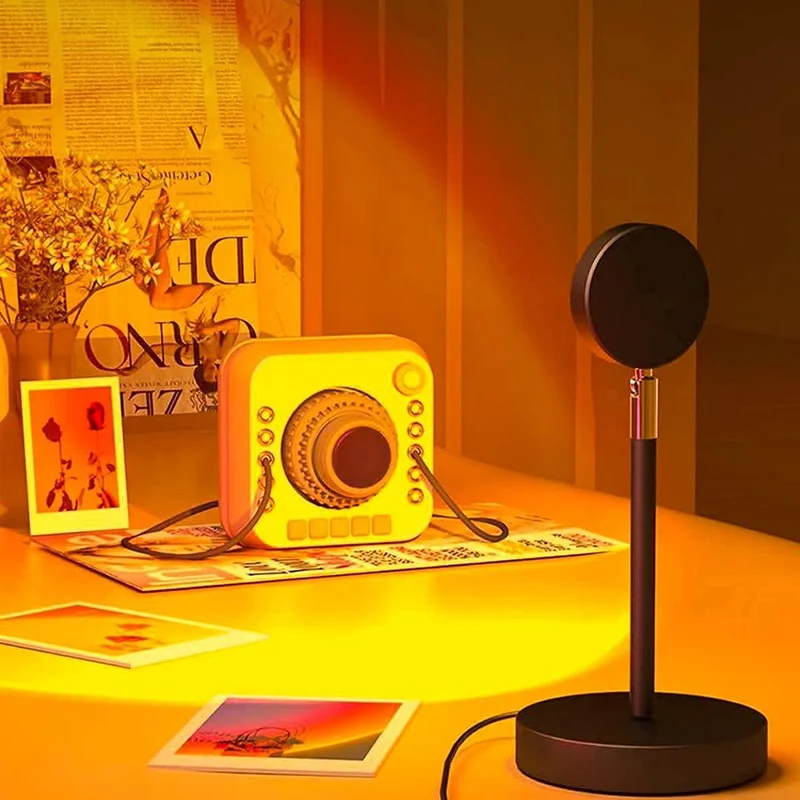 LED Sunset Lamp met 16 Kleurmodi en 360° Draaibare Kop voor Sfeerverlichting | Sansoti