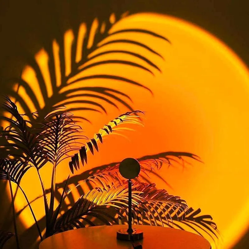 LED Sunset Lamp met 16 Kleurmodi en 360° Draaibare Kop voor Sfeerverlichting | Sansoti