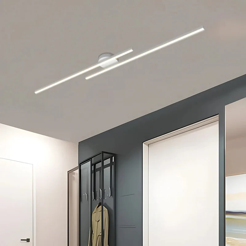 Langwerpige LED Plafondlamp Aluminium Dimbaar Modern 60cm 90cm 120cm Zwart Wit Goud | Sansoti