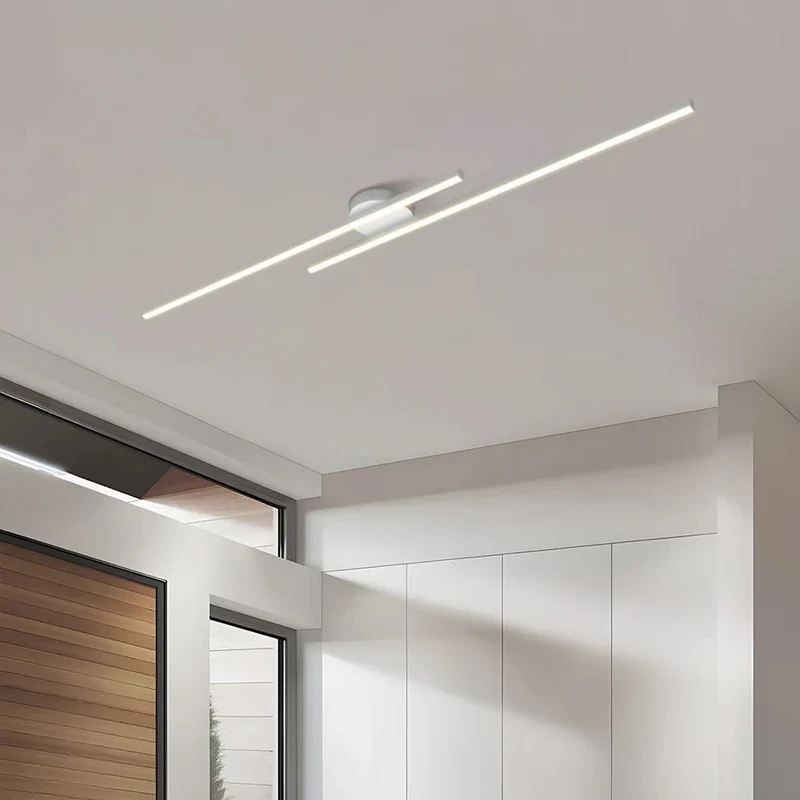 Langwerpige LED Plafondlamp Aluminium Dimbaar Modern 60cm 90cm 120cm Zwart Wit Goud | Sansoti