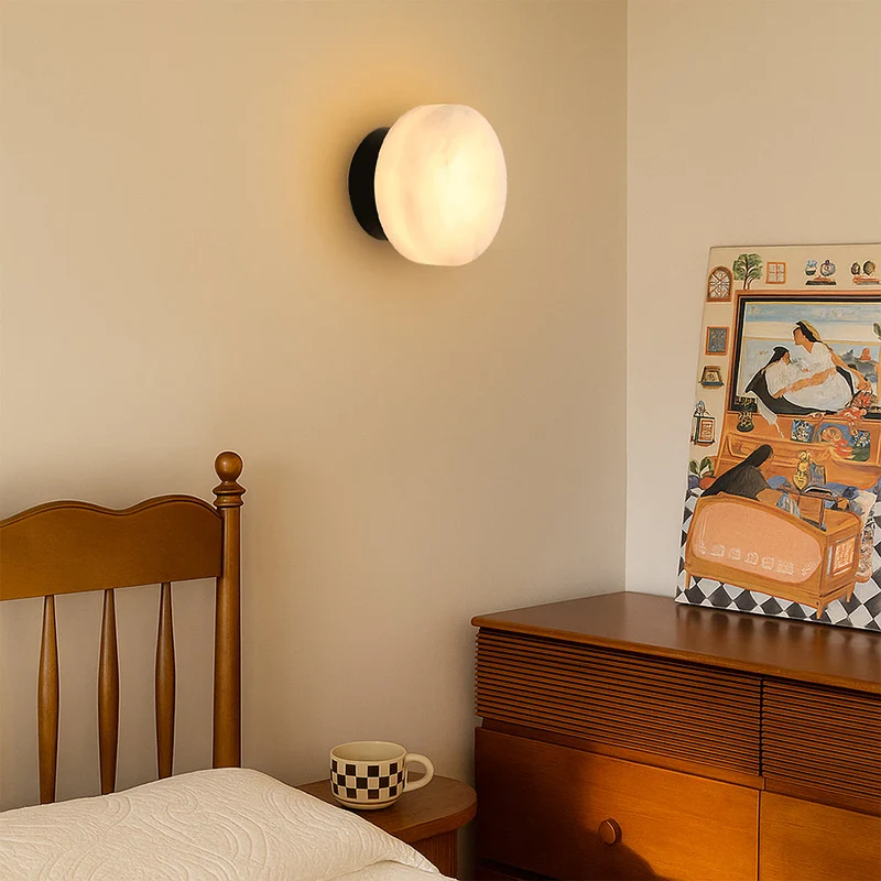 Marmeren Wandverlichting met Scandinavische Elegantie – Premium Natuursteen & Zachte LED | Sansoti