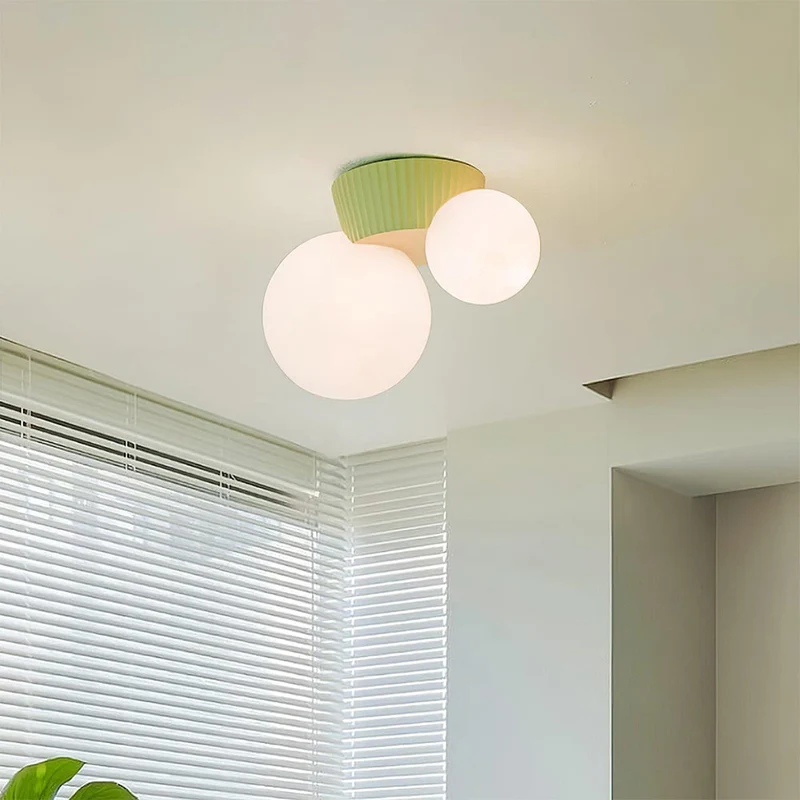 Moderne Plafondlamp met Dubbele Bollen – Stijlvolle Scandinavische Wandverlichting voor Woonkamer en Slaapkamer | Sansoti