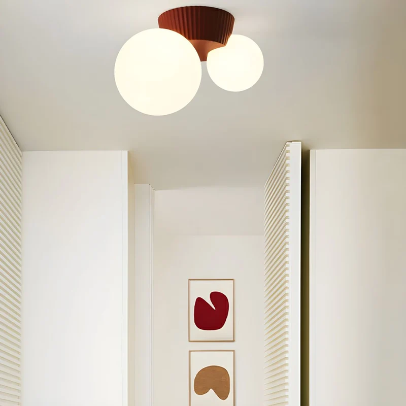 Moderne Plafondlamp met Dubbele Bollen – Stijlvolle Scandinavische Wandverlichting voor Woonkamer en Slaapkamer | Sansoti