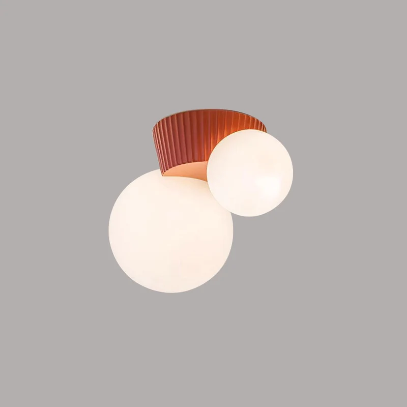 Moderne Plafondlamp met Dubbele Bollen – Stijlvolle Scandinavische Wandverlichting voor Woonkamer en Slaapkamer | Sansoti