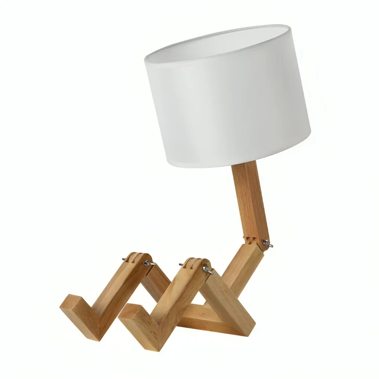 Scandinavische leeslamp met geïntegreerd boekenplankje — verstelbaar licht & compact design | Sansoti