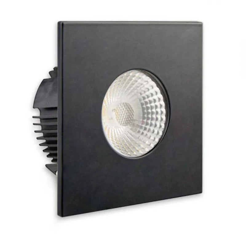 Cover für Einbaustrahler Sys-68 eckig Schwarz