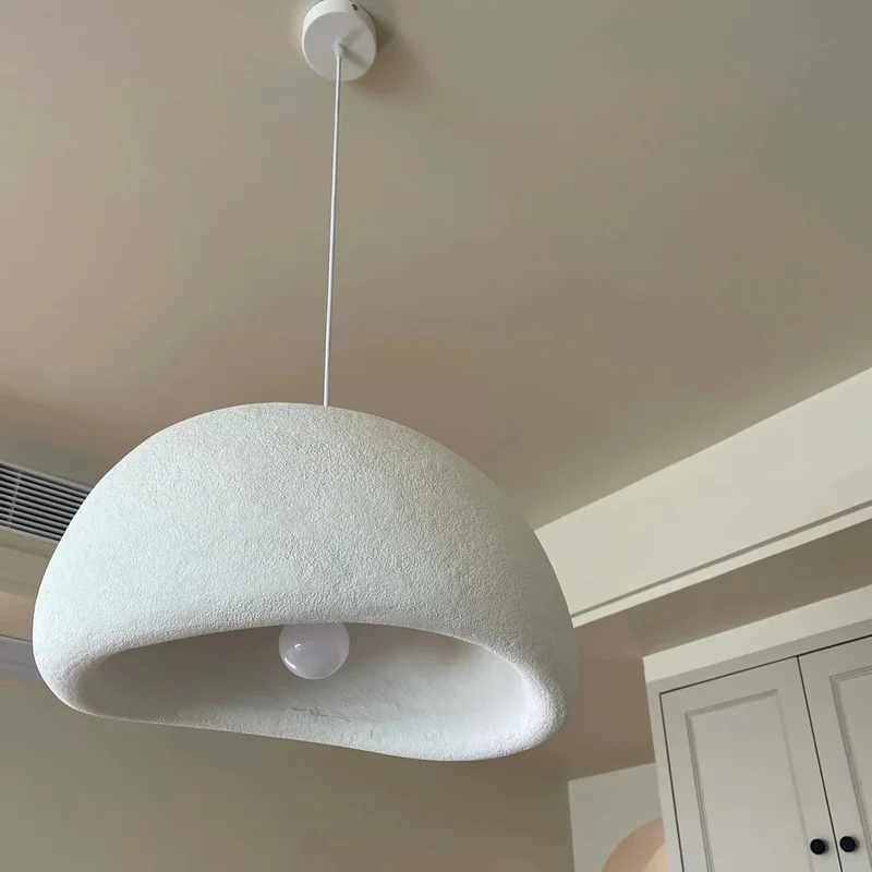 Minimalistische Hanglamp met Natuurlijke Textuur en Warm Sfeerlicht voor Eetkamer en Woonkamer | Sansoti