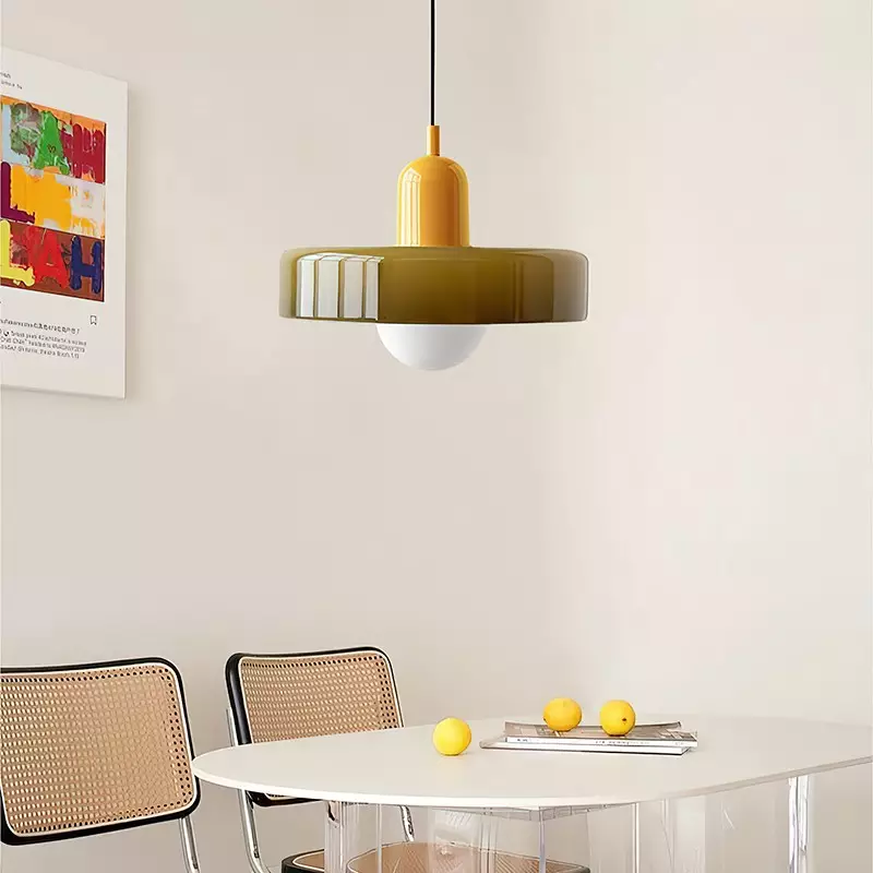 Verstelbare Glazen Hanglamp met Bauhaus-Design – Eetkamer en Woonkamer Verlichting | Sansoti