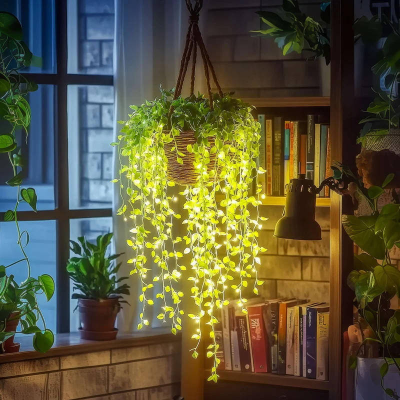 LED-Slinger Kunstplant met Verlichting 3 Meter Warmwit voor Binnen | Sansoti