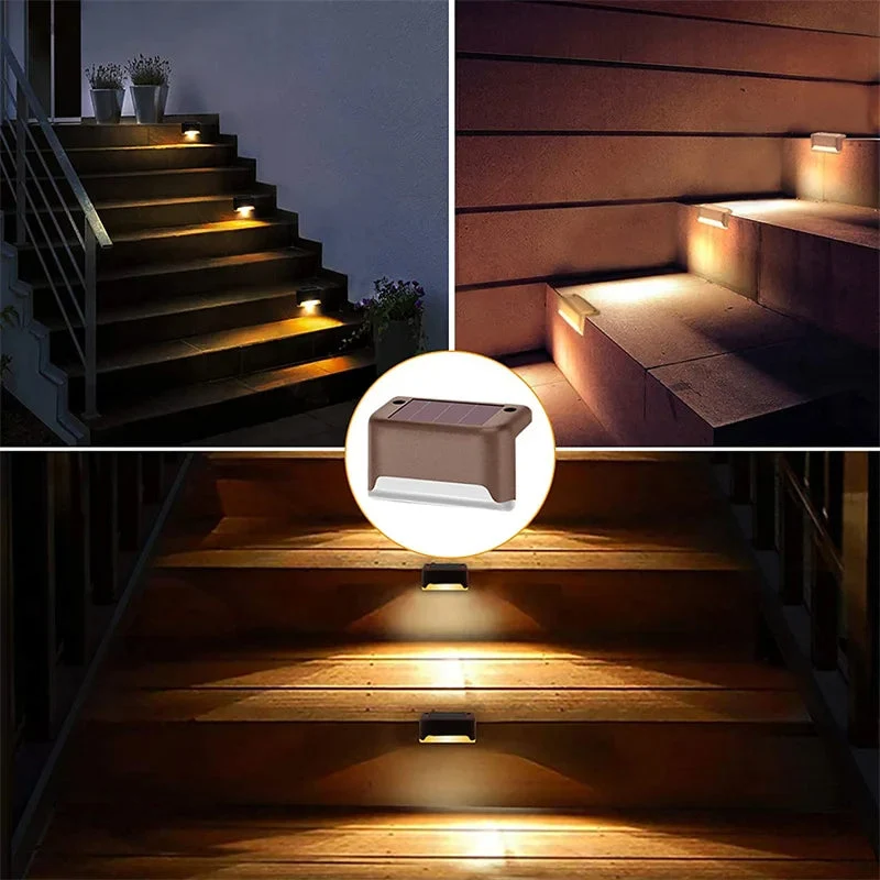 Draadloze Solar LED Buitenverlichting Set – Veilige Wegverlichting voor Tuin Terras Trappen | Sansoti