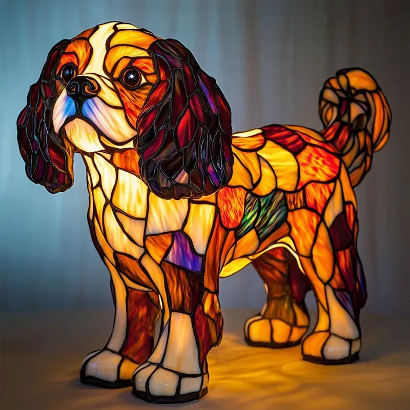 Decoratieve Hondenlamp met Uniek Motief – Sfeerverlichting voor Hondliefhebbers | Sansoti