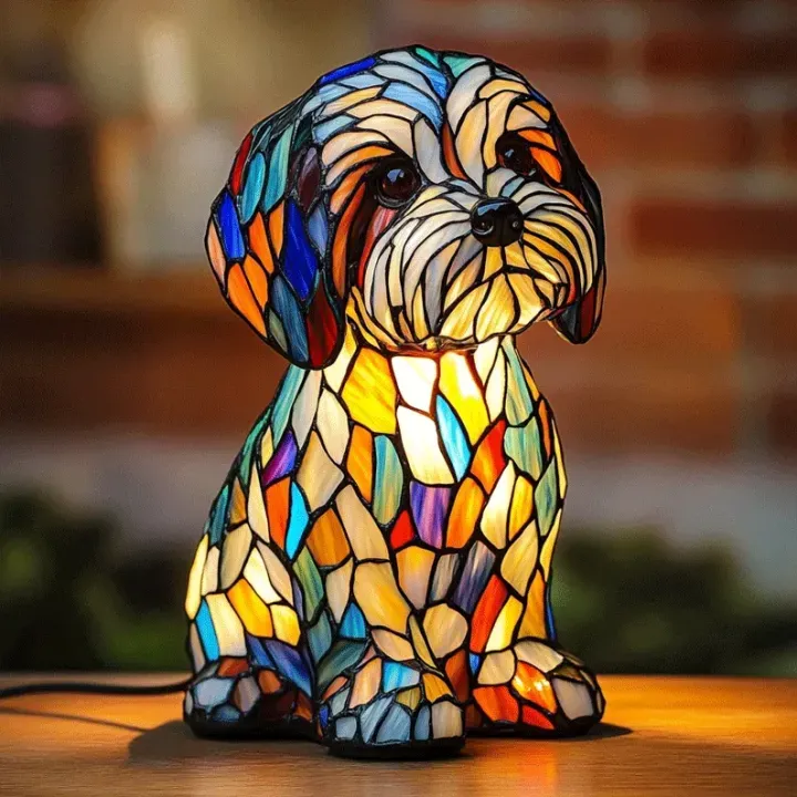 Decoratieve Hondenlamp met Uniek Motief – Sfeerverlichting voor Hondliefhebbers | Sansoti