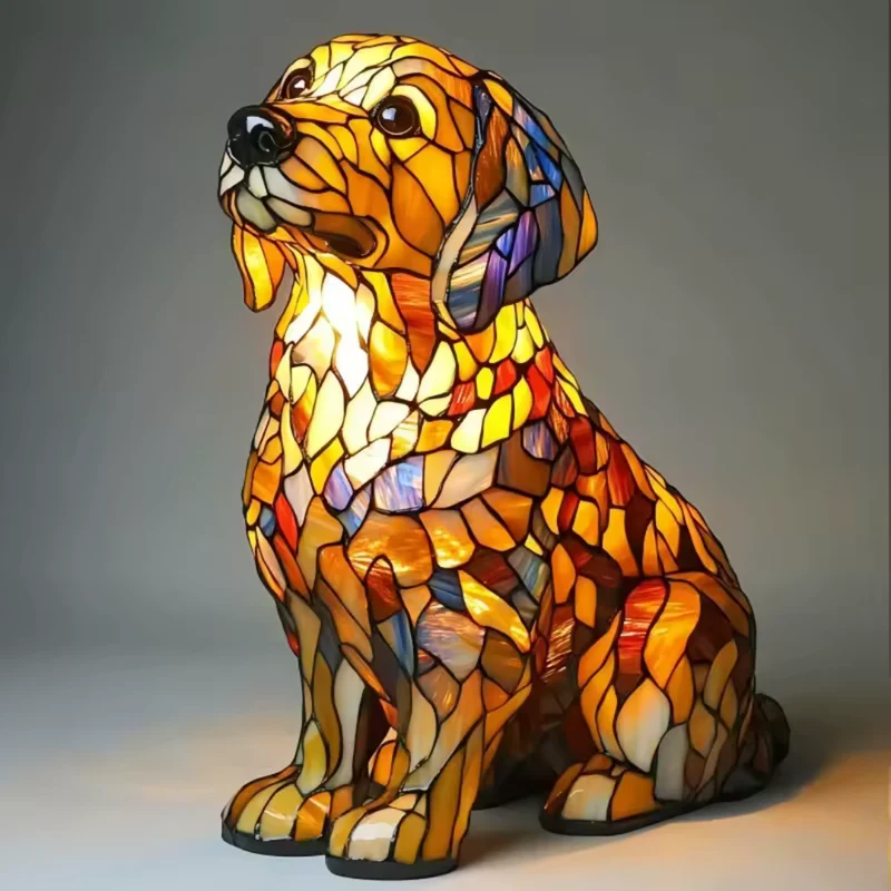 Decoratieve Hondenlamp met Uniek Motief – Sfeerverlichting voor Hondliefhebbers | Sansoti
