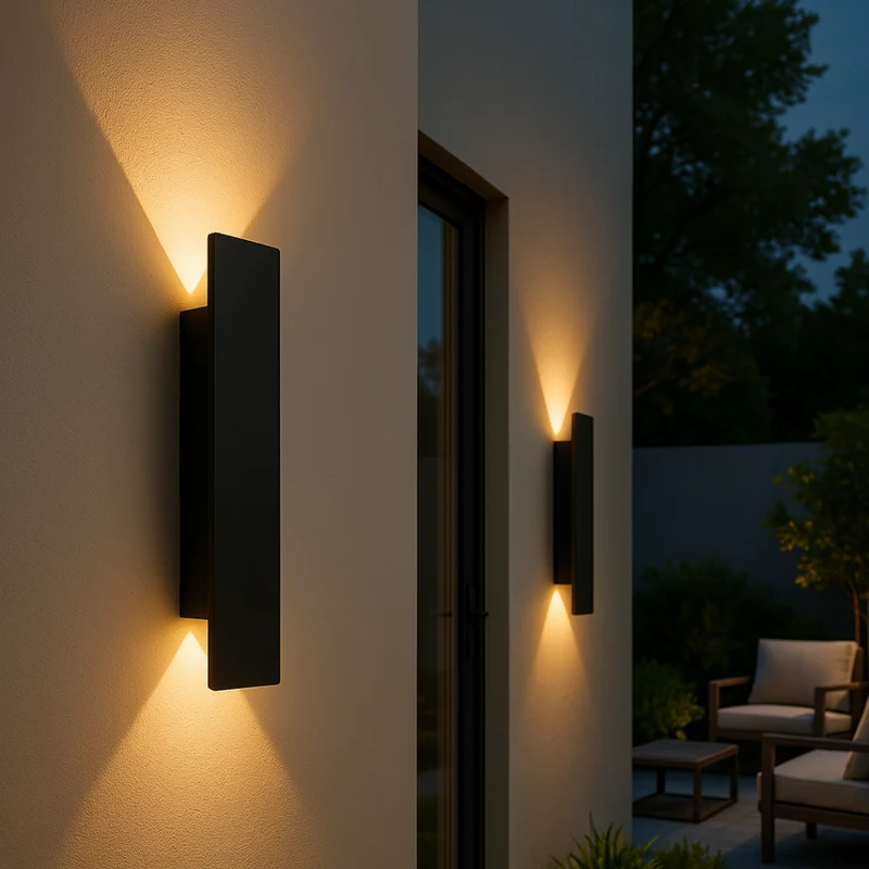 LED Wandlamp Rechthoekig Aluminium Waterdicht IP65 Buitenverlichting Gevellamp Balkon Tuin Sfeerverlichting Energiezuinig Moderne Wandarmatuur | Sansoti