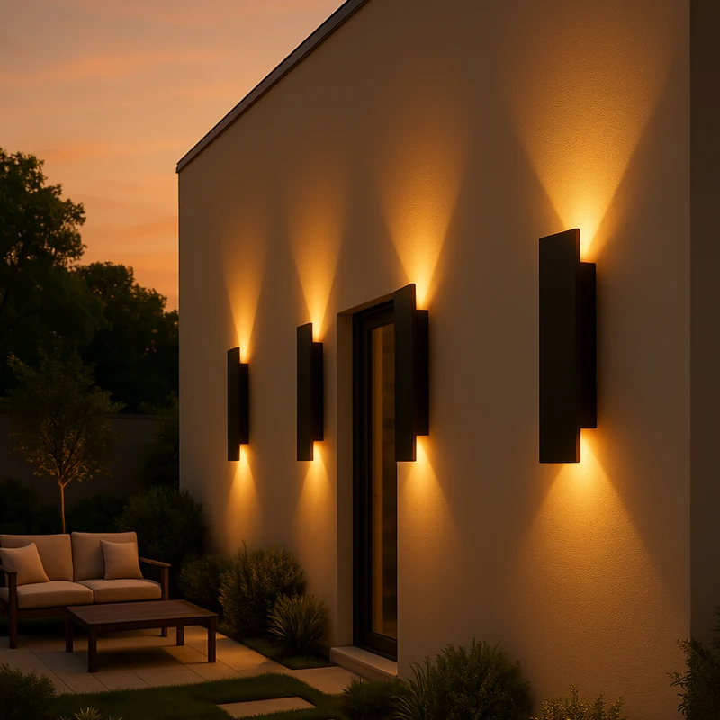 LED Wandlamp Rechthoekig Aluminium Waterdicht IP65 Buitenverlichting Gevellamp Balkon Tuin Sfeerverlichting Energiezuinig Moderne Wandarmatuur | Sansoti
