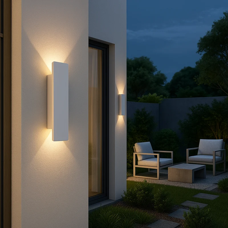 LED Wandlamp Rechthoekig Aluminium Waterdicht IP65 Buitenverlichting Gevellamp Balkon Tuin Sfeerverlichting Energiezuinig Moderne Wandarmatuur | Sansoti