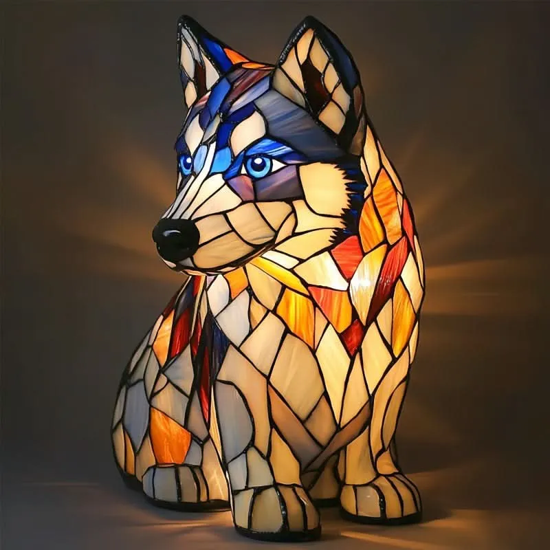 LED Nachtlampje Hond Beeldje 15 cm USB – Decoratieve Hondenrassen Sfeerlamp voor Slaapkamer Bureau Kinderkamer | Sansoti