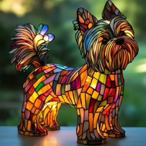 LED Nachtlampje Hond Beeldje 15 cm USB – Decoratieve Hondenrassen Sfeerlamp voor Slaapkamer Bureau Kinderkamer | Sansoti