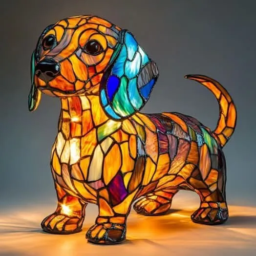 LED Nachtlampje Hond Beeldje 15 cm USB – Decoratieve Hondenrassen Sfeerlamp voor Slaapkamer Bureau Kinderkamer | Sansoti