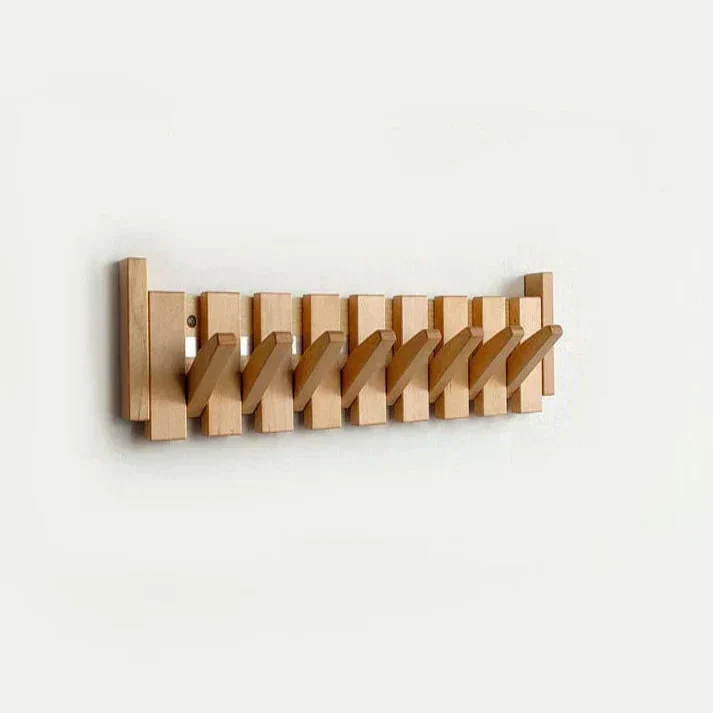 Wandkapstok Piano Vorm Hout Walnoot Beuken 4 6 8 Haken Scandinavisch Design Jashaken Wandmontage Organizer Hal | Sansoti