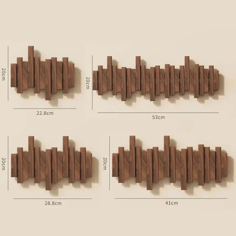 Pianotoetsen Kapstok Walnoot/Beuken Hout – Wandkapstok met Inklapbare Haken 3/4/6/8 Haken | Sansoti