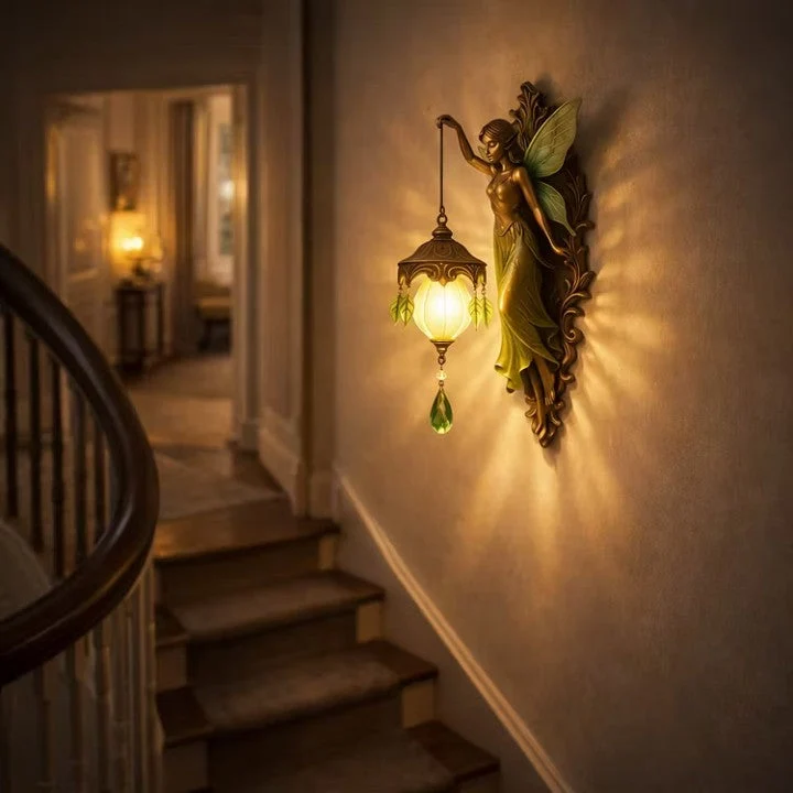 Handgemaakte Wandlamp met LED-verlichting Fantasiefiguren – Magische Sfeerverlichting voor Woonkamer Slaapkamer – Draadloze Wanddecoratie met Warmwit Licht | Sansoti