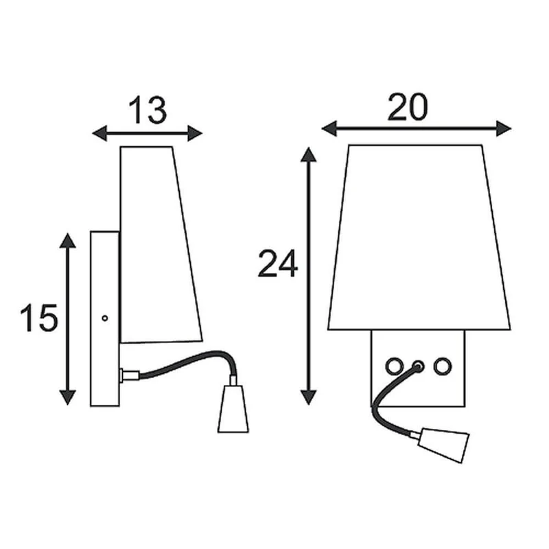 Coupa Flex LED Wandleuchte Chrom 3000K