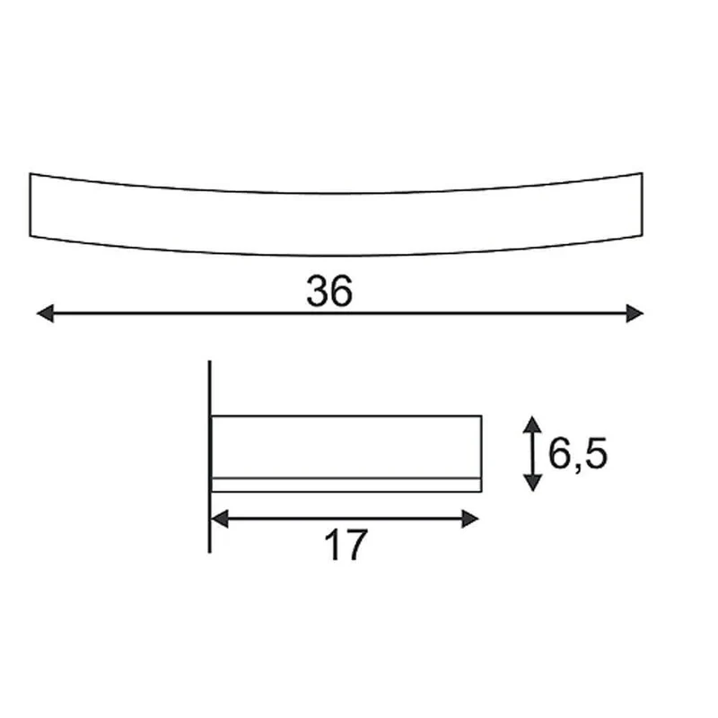 Wandleuchte GL 102 Curve weißer Gips