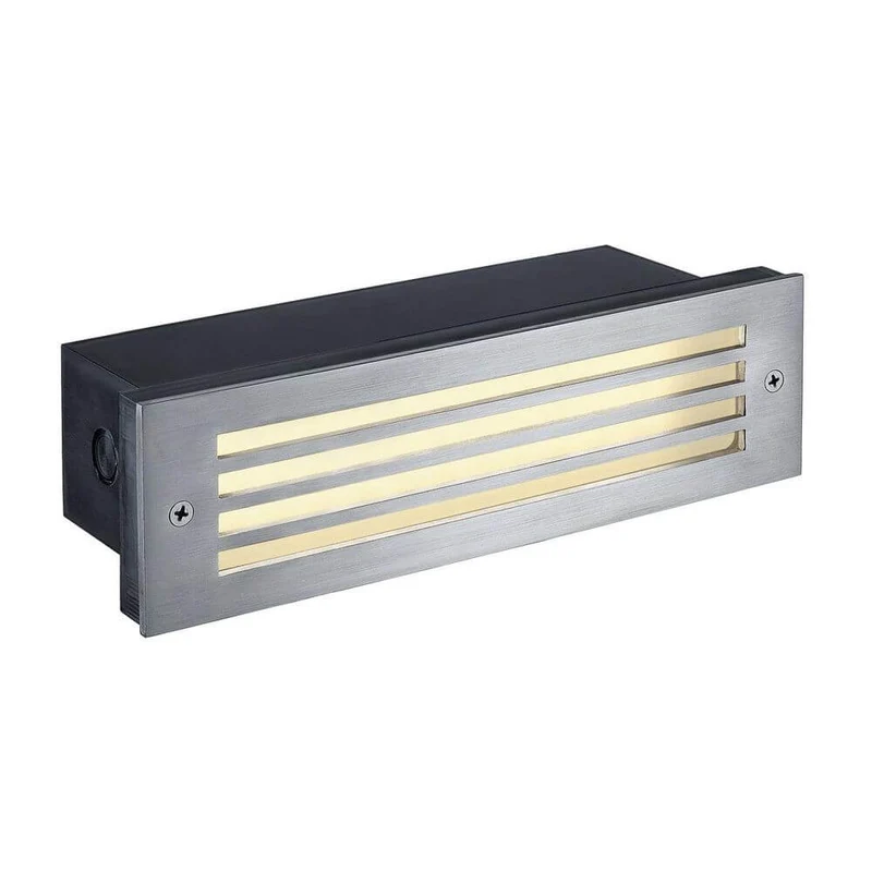 Brick Mesh LED Wandeinbauleuchte Edelstahl Warmweiß IP54