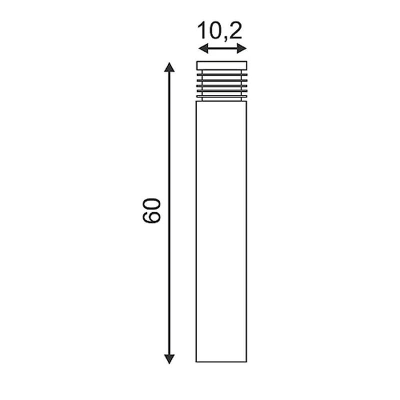VAP SLIM 60 Stehleuchte Edelstahl gebürstet E27 max. 20W
