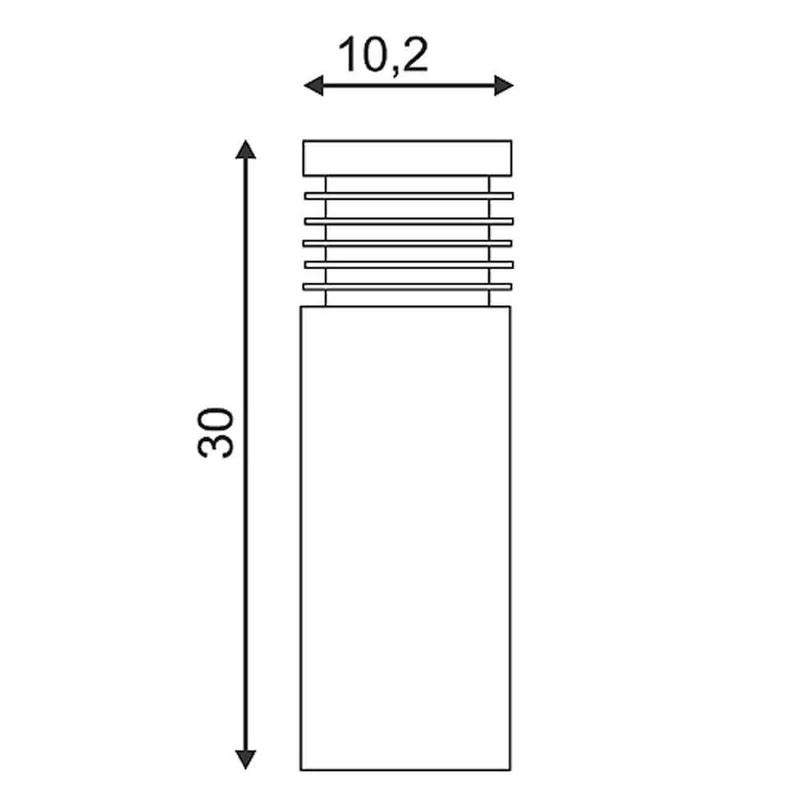 VAP SLIM 30 Stehleuchte Edelstahl gebürstet E27 max. 20W