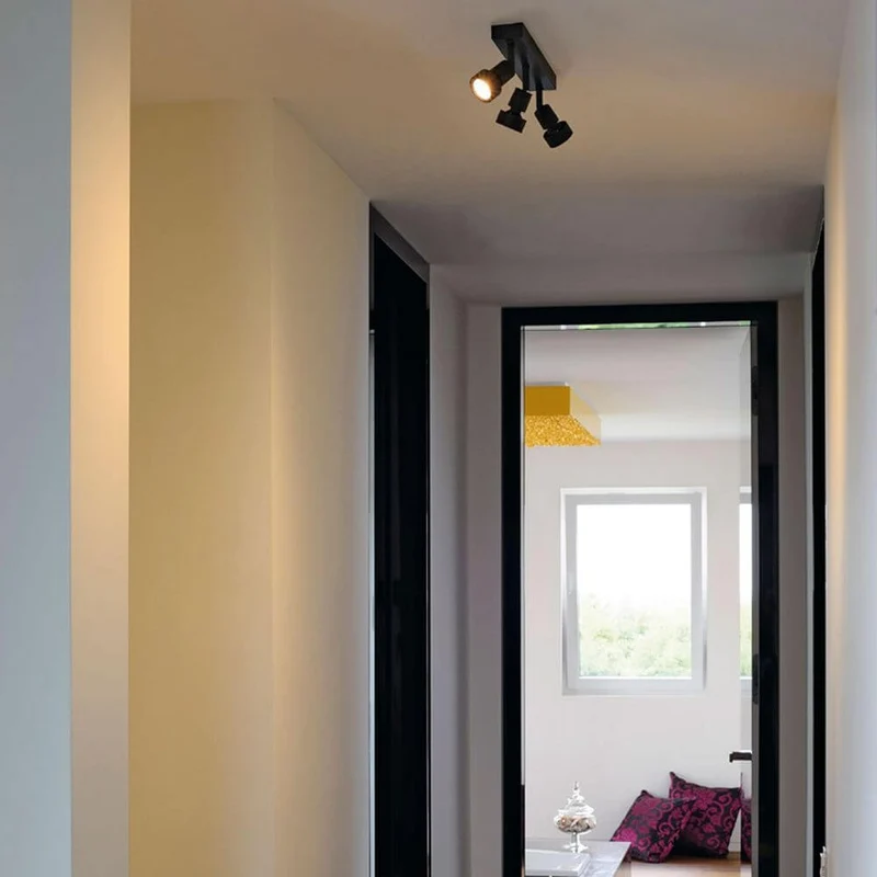 Puri 3 Deckenleuchte Schwarz 3xGU10 max. 3x50W mit Decoring