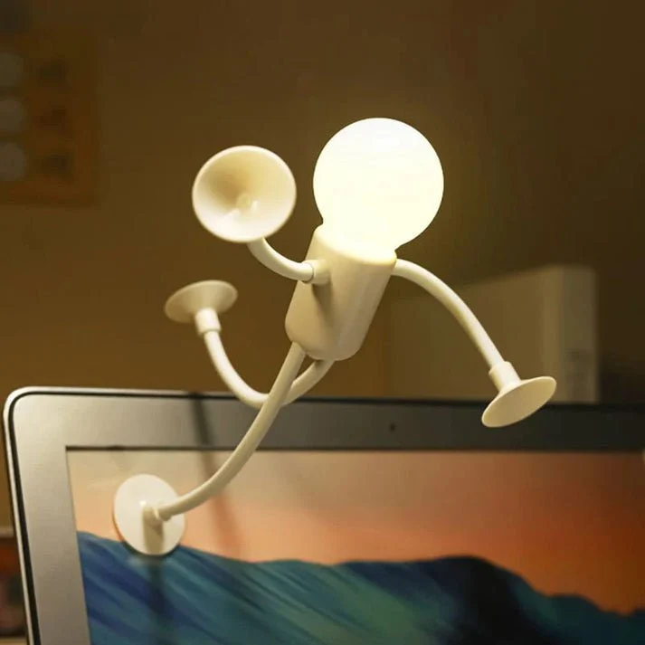 Buigbare Nachtlamp met Zuignap – Creatieve LED Figuur voor Kinderkamer en Bureau | Sansoti