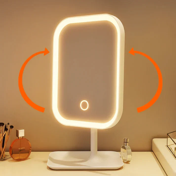Verlichte Make-upspiegel met 3 Lichtmodi Dimbaar Touch LED Tafelmodel voor Schminken | Sansoti