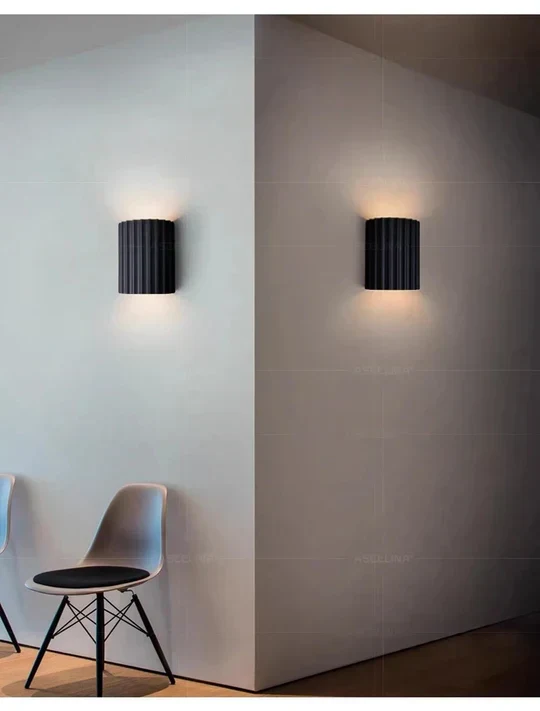Moderne Wandlamp met Geribbeld Hars Design Sculptuurvorm Exclusieve Wandverlichting voor Woonkamer Slaapkamer Hal Kunstzinnige Wandlamp LED 7W | Sansoti