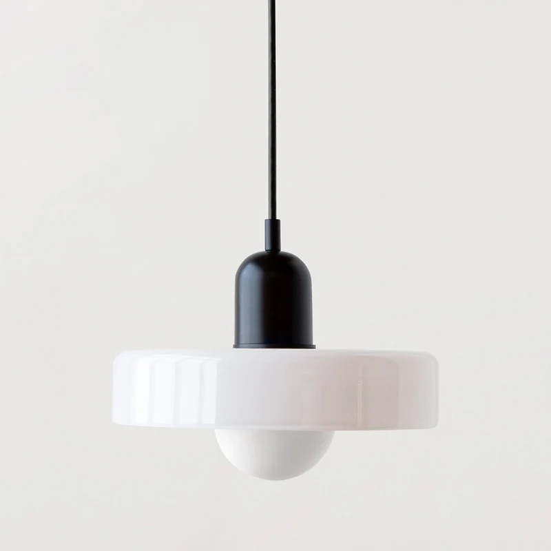 Moderne Hanglamp met Gekleurd Glas 25/35cm E27 Verstelbaar Minimalistisch Design | Sansoti